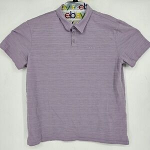 John Varvatos Shirt Mens‎ XL USA Polo Lavender Short Sleeve Casual Preppy